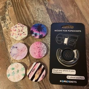 Pop sockets with holder for car!